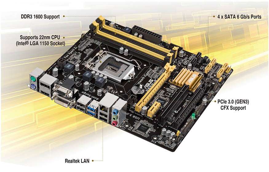 Asus B85M-E - (LGA 1150 - DDR3 1600) - Chipset Int